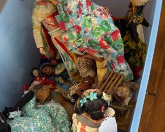 Vintage dolls in Country costume 