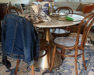 dining table, chairs, Georgian sideboard, pillows, bar cart, and much more