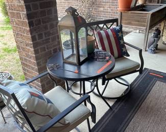Cafe patio set for your morning coffee or evening happy hour!