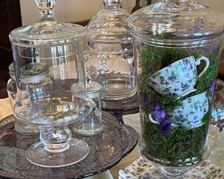 Apothecary jars for candy, treasures and movie treats