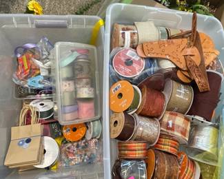 Tons of ribbon, all colors, all styles. Gift bags, cellophane bags, tags, confetti - everything festive!