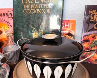 Vintage Catherineholme Lotus lidded enamel pot