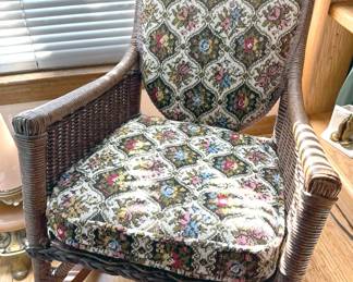Vintage wicker rocking chair