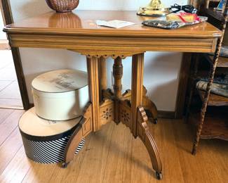 Victorian-era East Lake parlor end table.