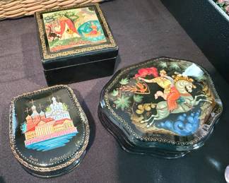 Russian lacquerware boxes