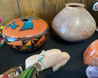 Pueblo + Mata Ortiz pottery, fetish