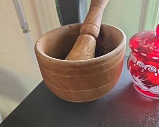 Wood Mortar & Pestle