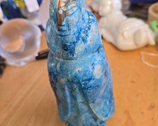 Hand  Carved Stone  (may be Lapis?)