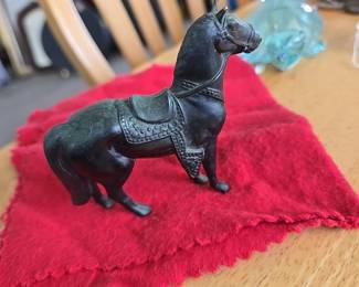 Vtg mini Bronze Horse