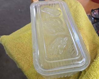 VTG Clear Glass Refrigerator Dish. (Several to choose from)