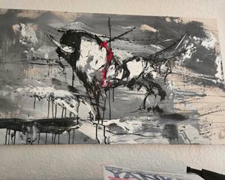 Gino Hollander Original. Bull Fight Signed