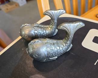 Pewter Salt & Pepper Koi