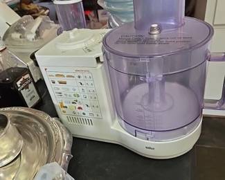 Food Processor with many attachments
