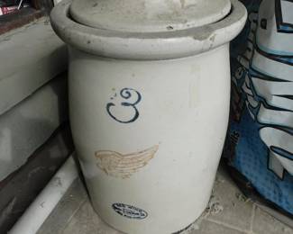 Antique Red Wing 3 Gal. Churn w/lid
