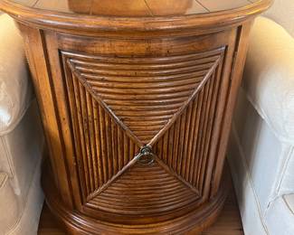 Round Accent Table with Storage