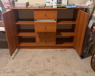 Credenza - Side openings or Storage and 4 Drawers