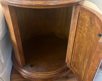 Round Accent Table with Storage Area