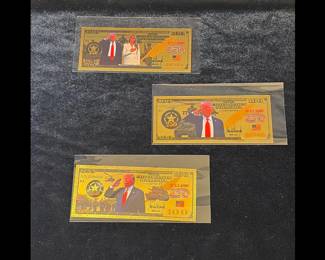 3Trump gold commemorative 250th anniversary 100 bill