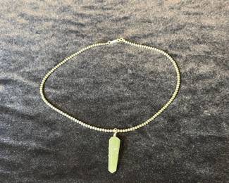 Sterling necklace with Jade pendant