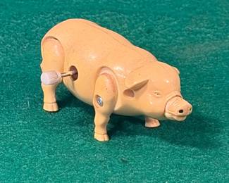 Vintage Toy mechanical Pig
