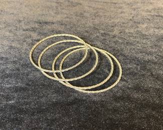 4 Sterling Silver Bangle Bracelets