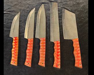 Handcrafted five piece cutlery