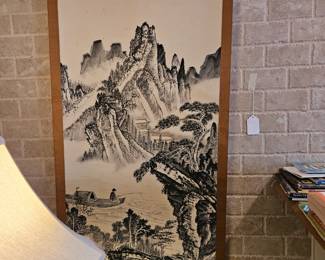 Chinese verticle ink painting