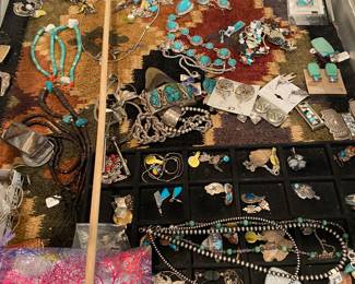 sterling and turquoise, Megalodon tooth