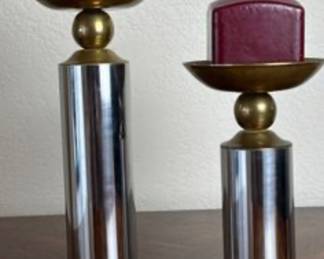 1980's Pillar Candle Holders