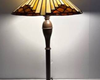 Mission Style Stain Glass Lamp