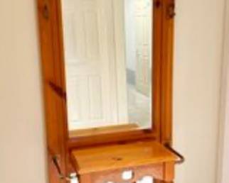 Knotty Pine Hall Tree