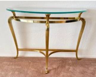 Hollywood Regency Brass n Glass