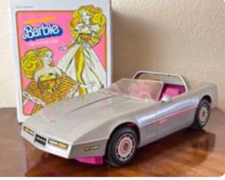 Barbie Corvette and Doll Trunk