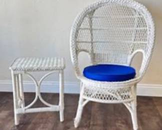 Wicker Peacock style Chair