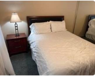 Full Bed and Side Table
