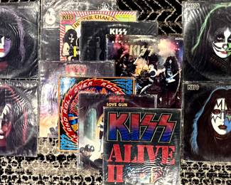 Kiss vinyl record collection 