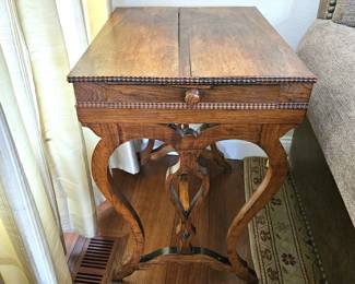 Antique Circa 1825 American Empire Rosewood Side Table with Dentil Molding