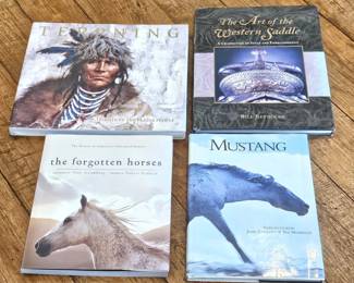  Collection of Four Western and Equestrian Art Coffee Table Books