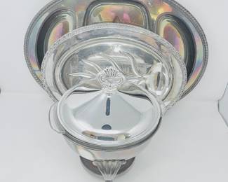 KP Lot #33 - Three Piece Silver-Plated Serving Set