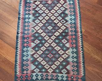  Hand Woven Afghan Maimana Kilim Rug 3.5' x 2.4' – Tribal Wool Oriental Rug