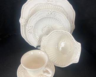 American Atelier Baroque Ironstone Dinnerware Set - 8 Place Settings