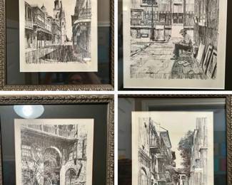 Set of 4 New Orleans prints