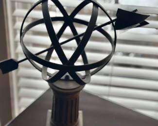 Metal orb & arrow decor ( armillary sphere)
