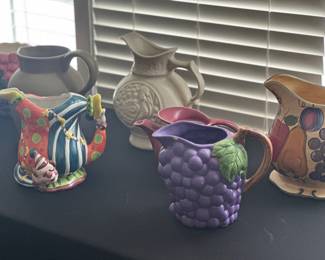 Collection of pitchers 