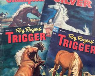Roy Roger's horse 'Trigger' vintage western comic book by Dell Publishing 