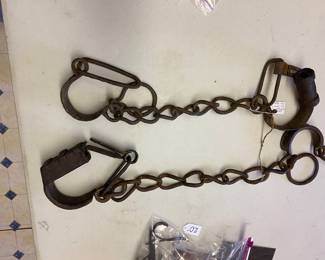 Antique 1700s prisoner chains.