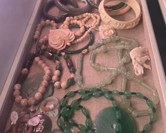 Jade and  Antique  Ivory Jewelry 