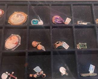 Antique Cameos, Gold Pendants, Etc. 