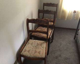 Evansville Indiana Craddock chairs with Toledo store stamps!