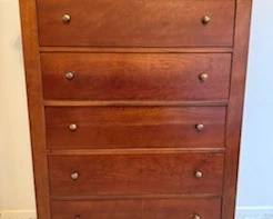 Original $750 / Priced $250.00 - 5 drawer dresser 39" wide, 21 1/2" deep and 53" high